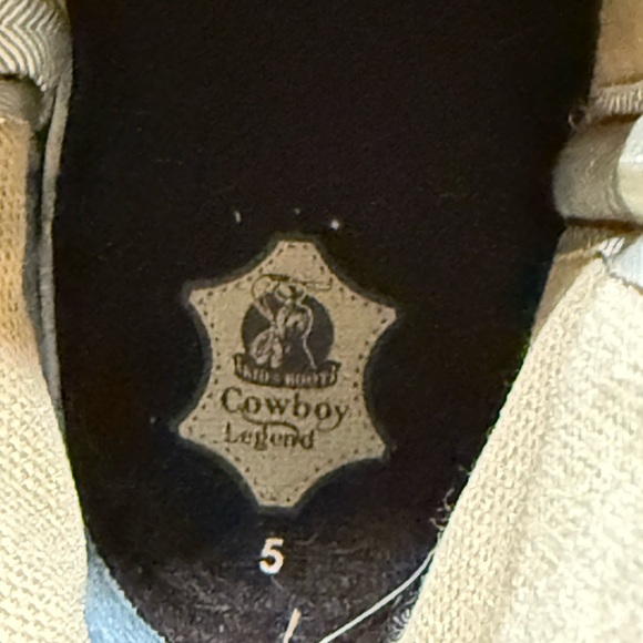 Cowboy Legend Youth Size 5 Brown and Black Western Boots - Picture 11 of 11